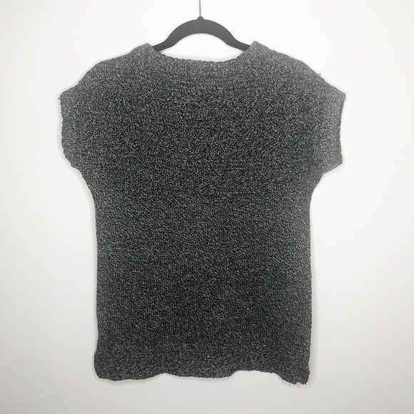 Uniqlo Grey Heathered Short Sleeved Sweater - Picture 5 of 5